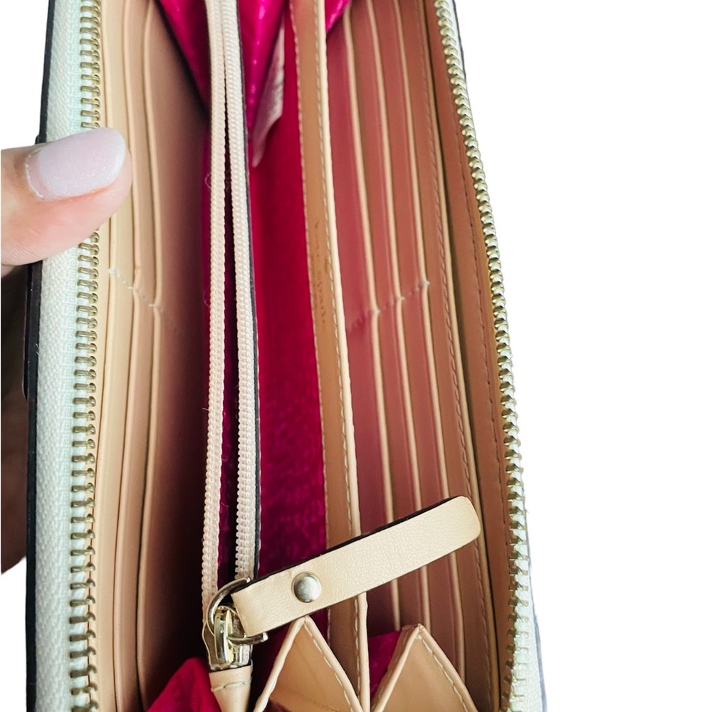 Kate Spade New York Wellesley Neda Zip Around Leather Wallet Ivory - Picture 5 of 8